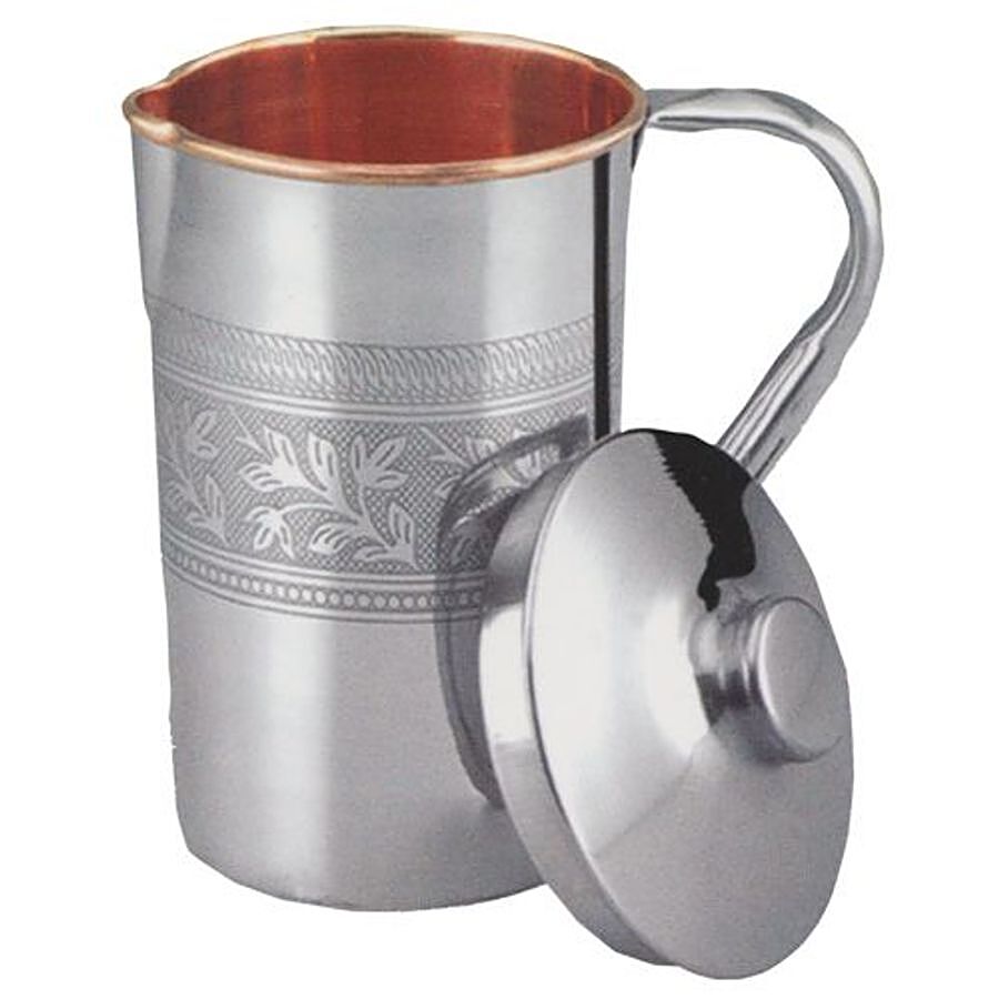 Tallboy Steel Copper Engraved Jug