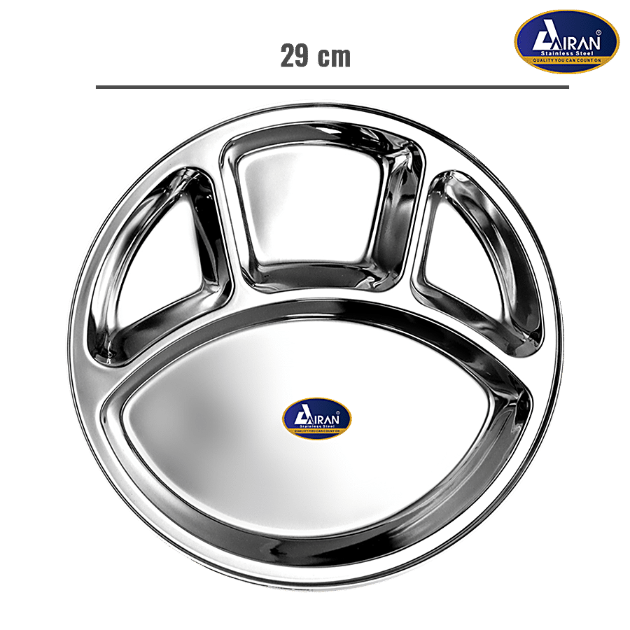 AIRAN Stainless Steel 4 In 1 Bhojan Plate - No. 12