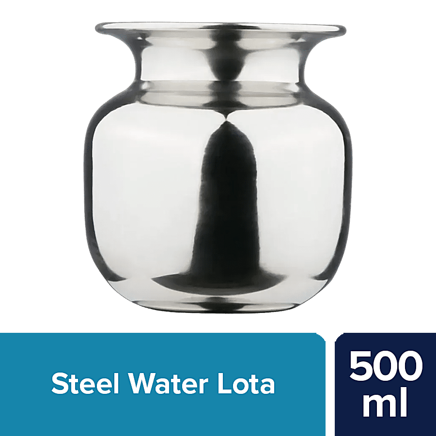 BB Home Sangli Lota/Kalash/Water Container - Stainless Steel