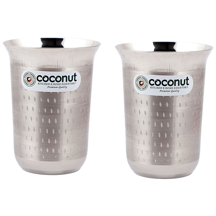 Coconut Stainless Steel A4 Glass - Strong