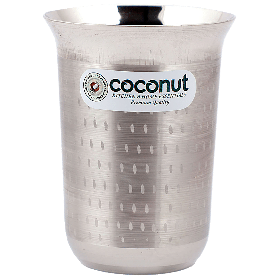 Coconut Stainless Steel A4 Glass - Strong