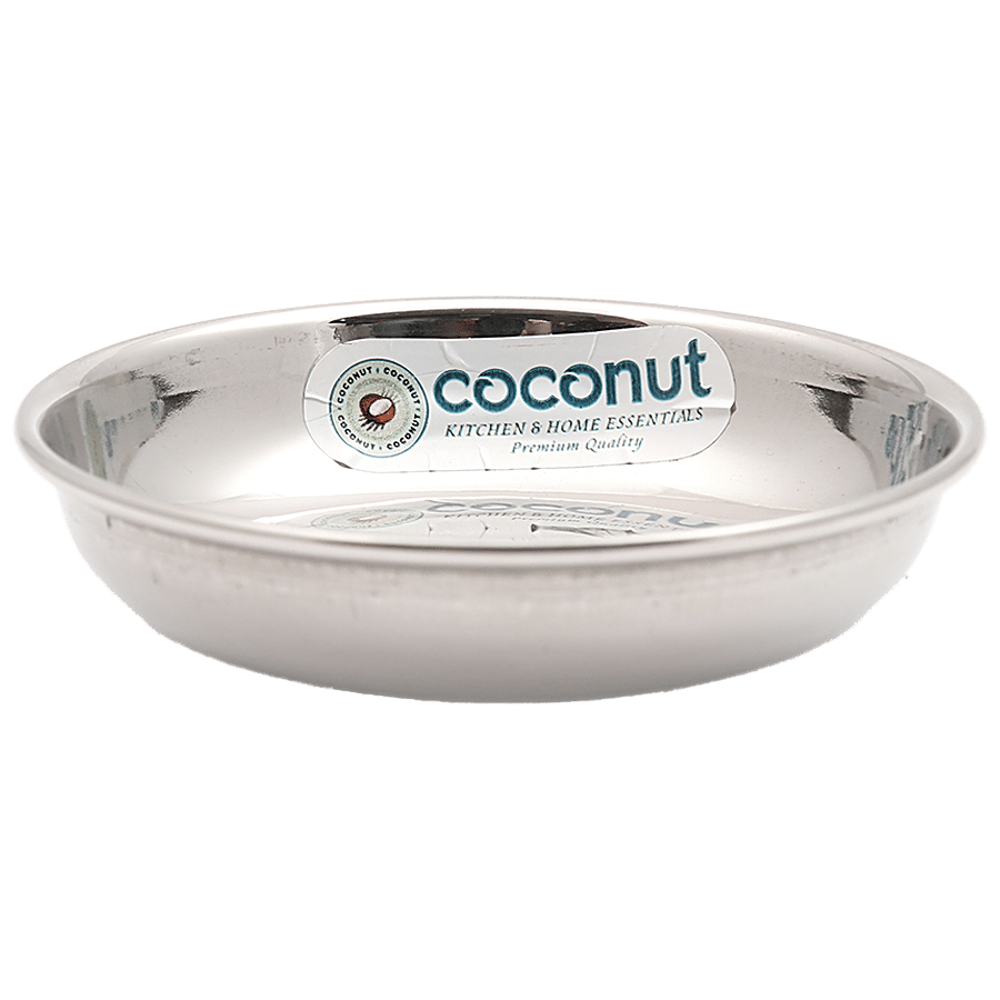 Coconut Stainless Steel H1 Halwa Plate - Strong