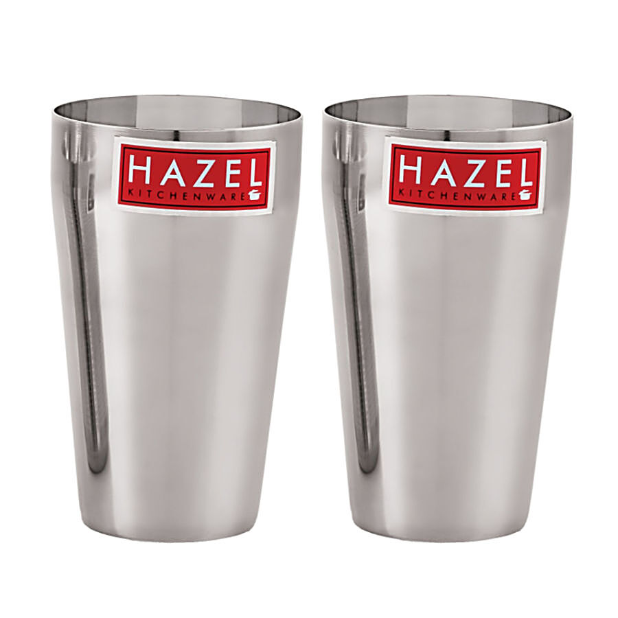 HAZEL Stainless Steel Jumbo Water/Lassi Glass - Plain