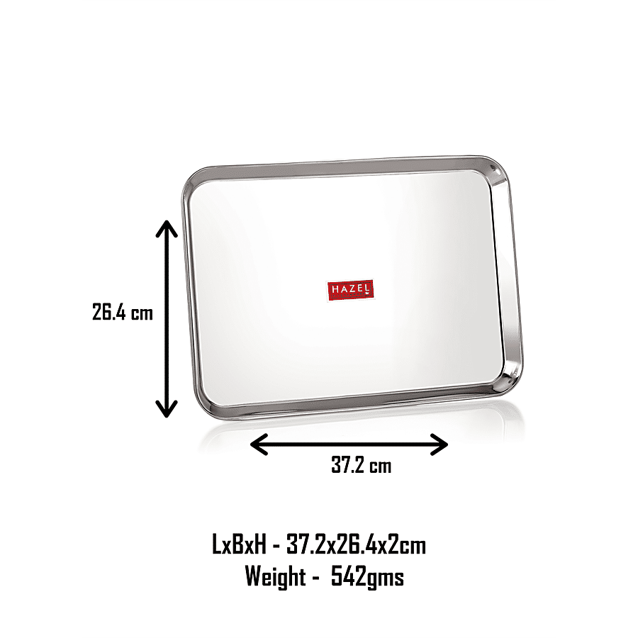 HAZEL Stainless Steel Serving Tray - Rectangle