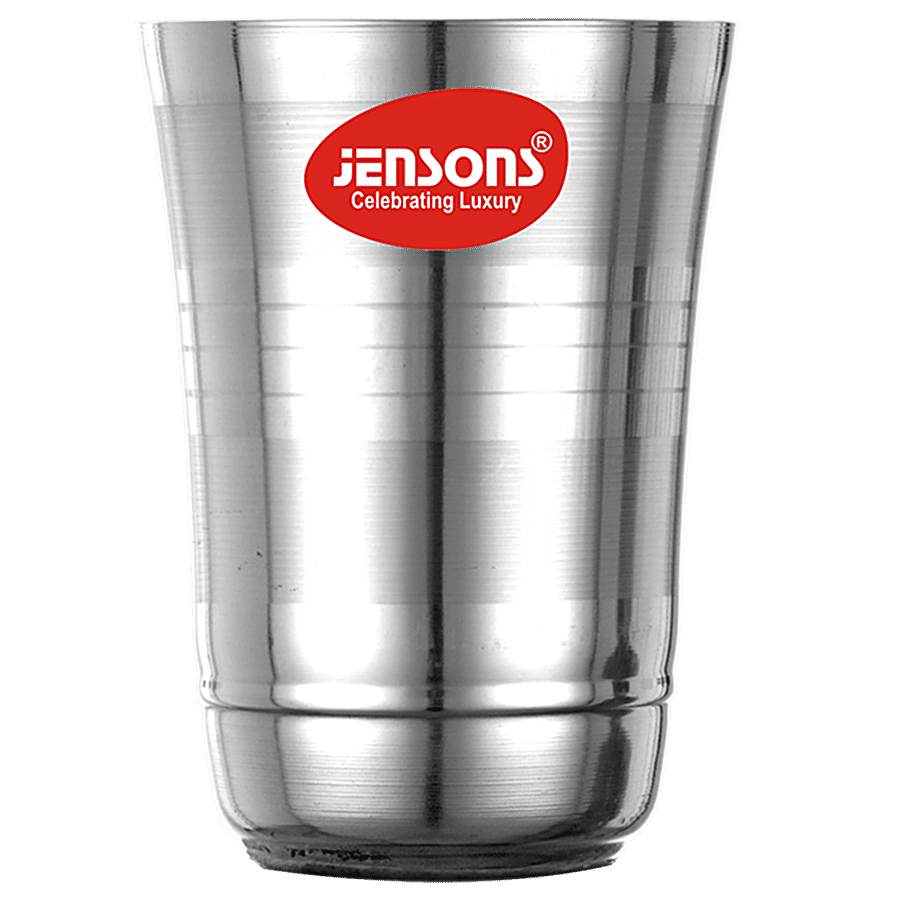 Jensons Stainless Steel Drinking Glasses - With Silver Touch