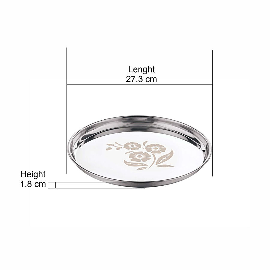 Kitchen Essentials Stainless Steel Baggy China Plate - No 12