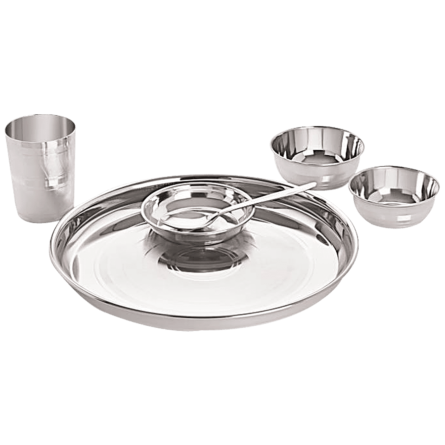 Neelam Stainless Steel Diamond Bhojan Dinner Set