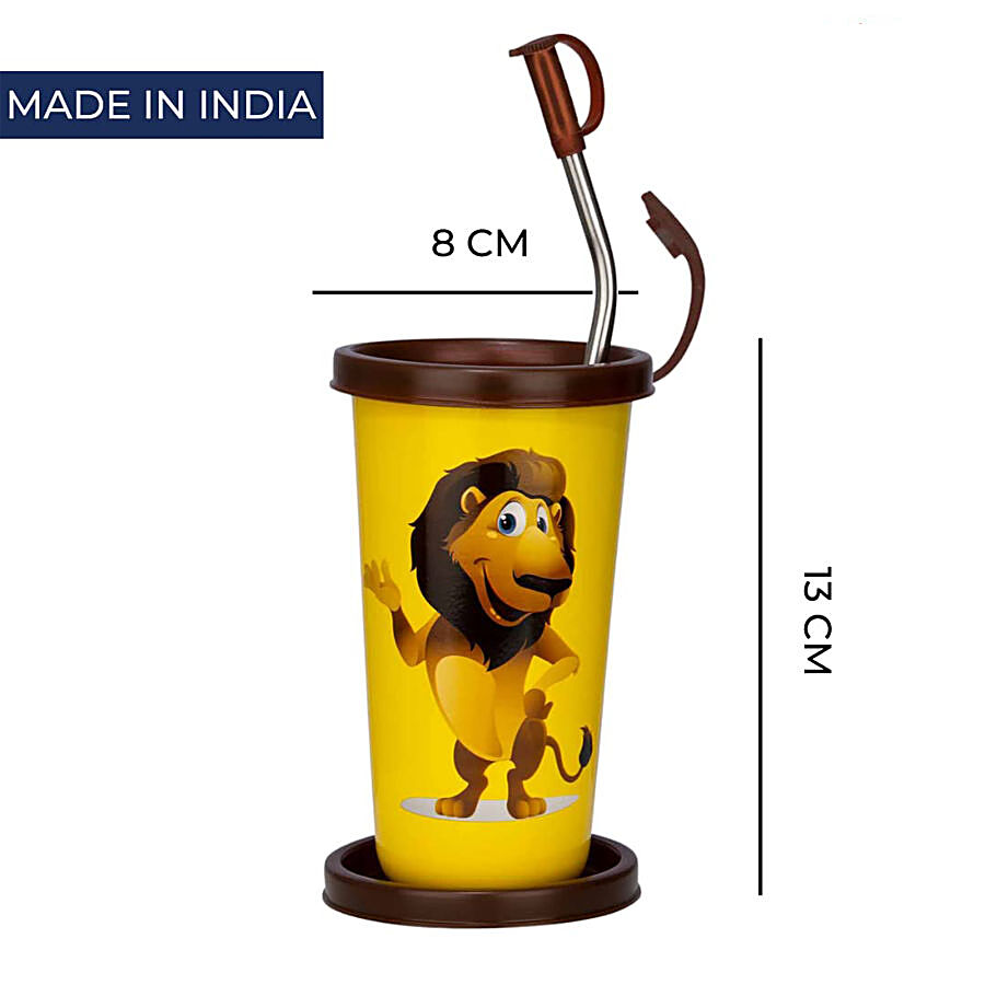 Pdd Falcon Stainless Steel Cartoon Straw Glass - CN2 Lion