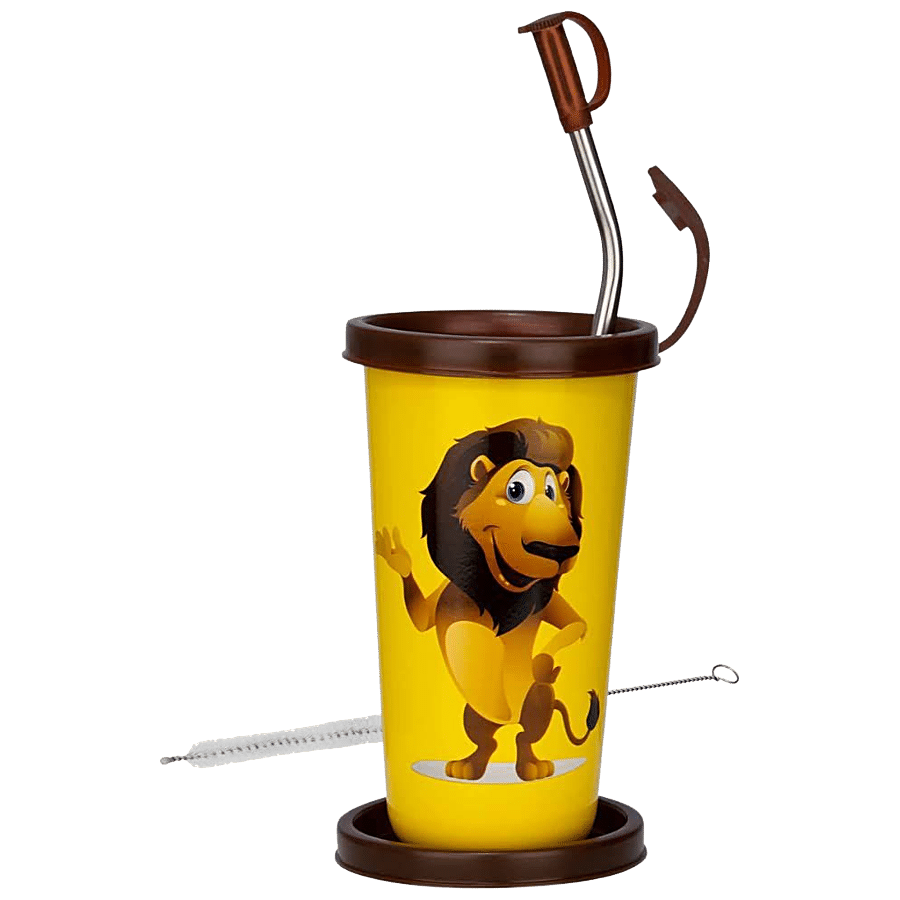 Pdd Falcon Stainless Steel Cartoon Straw Glass - CN2 Lion