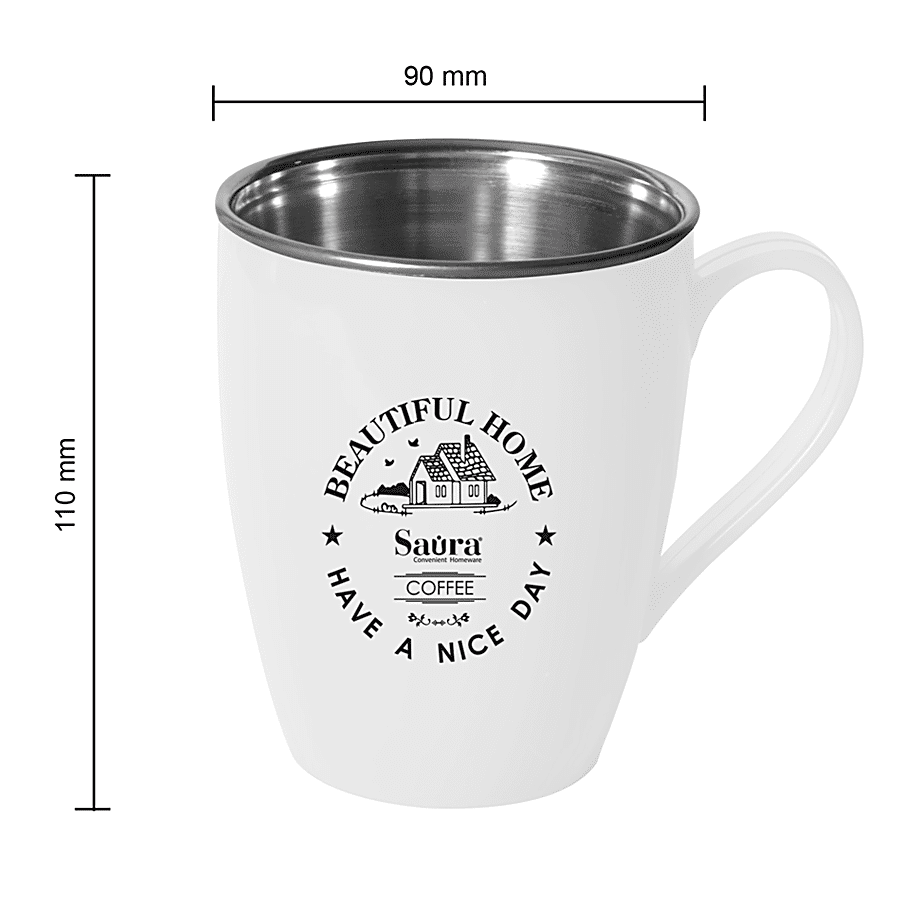 Saura Joy Oval Coffee Mug - Inner Steel