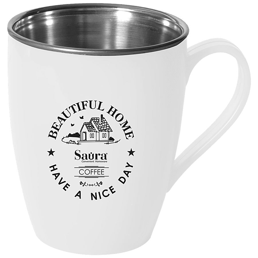 Saura Joy Oval Coffee Mug - Inner Steel