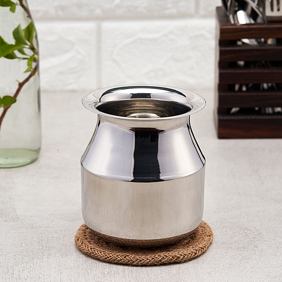 bb home Parsi Lota/Kalash/Water Container - Stainless Steel