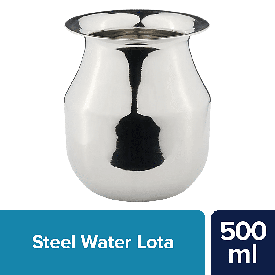 bb home Parsi Lota/Kalash/Water Container - Stainless Steel