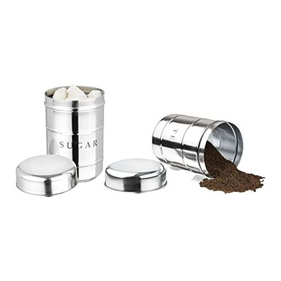 AAGAM Stainless Steel Tea/Sugar Container - Mirror Finish