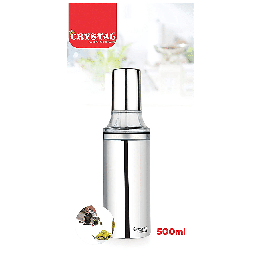 Crystal Stainless Steel Oil Pourer - Sturdy