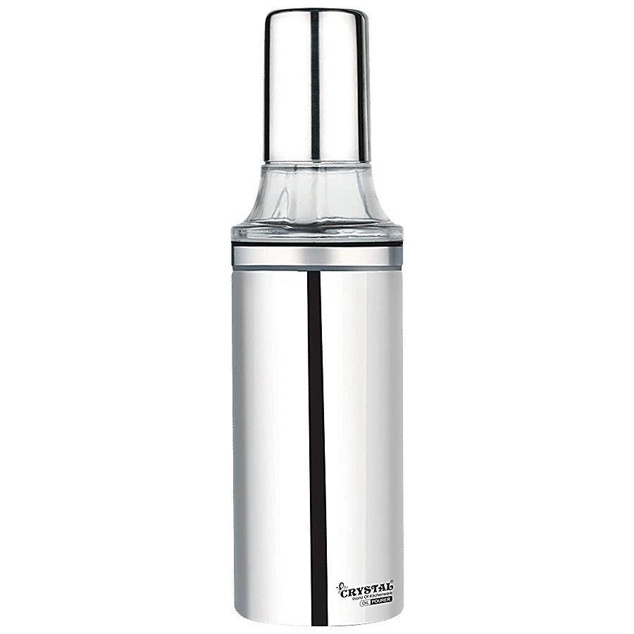 Crystal Stainless Steel Oil Pourer - Sturdy