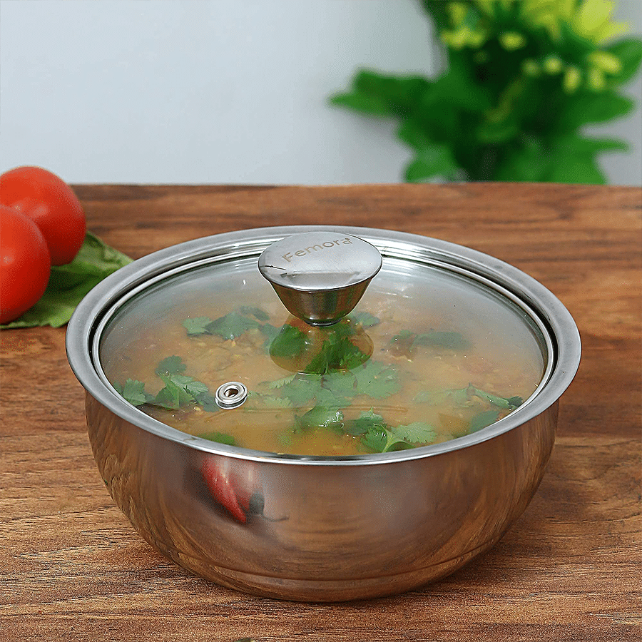 Femora Stainless Steel Curry Bowls - Double Wall Insulated Server