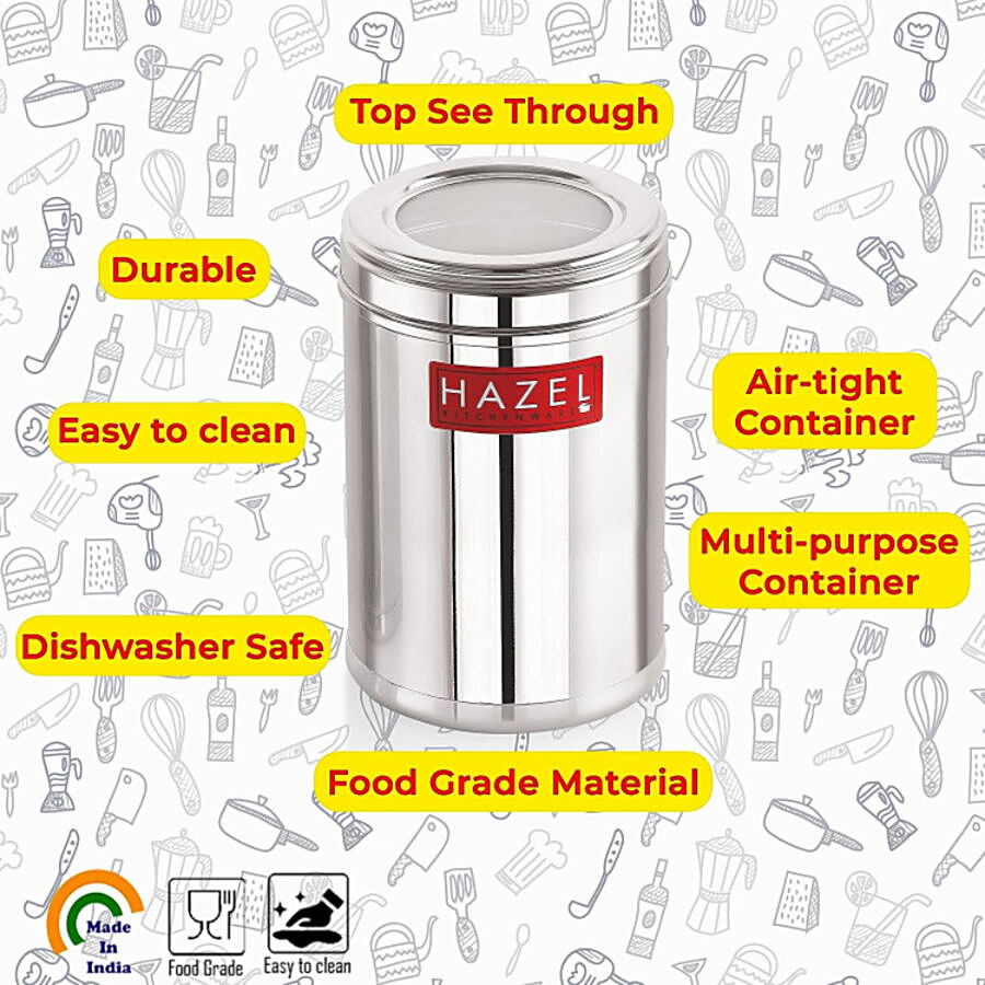 HAZEL Stainless Steel Container S10 - With Transparent See-Through Lid