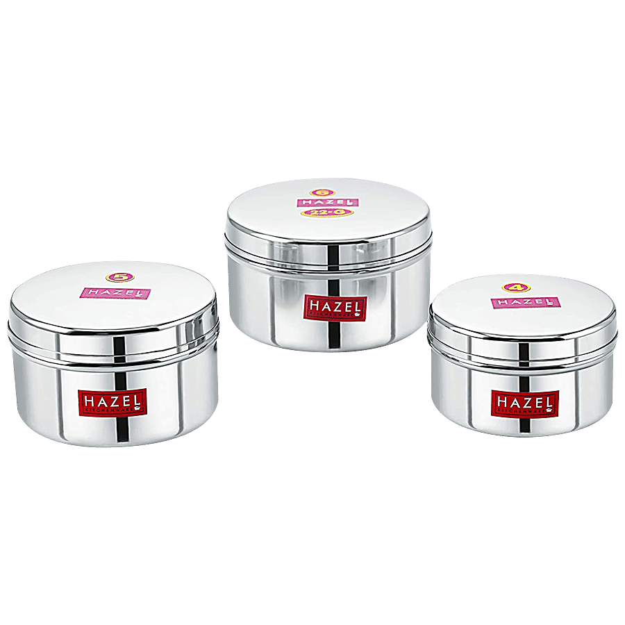 HAZEL Stainless Steel Mini Containers - Heavy Gauge