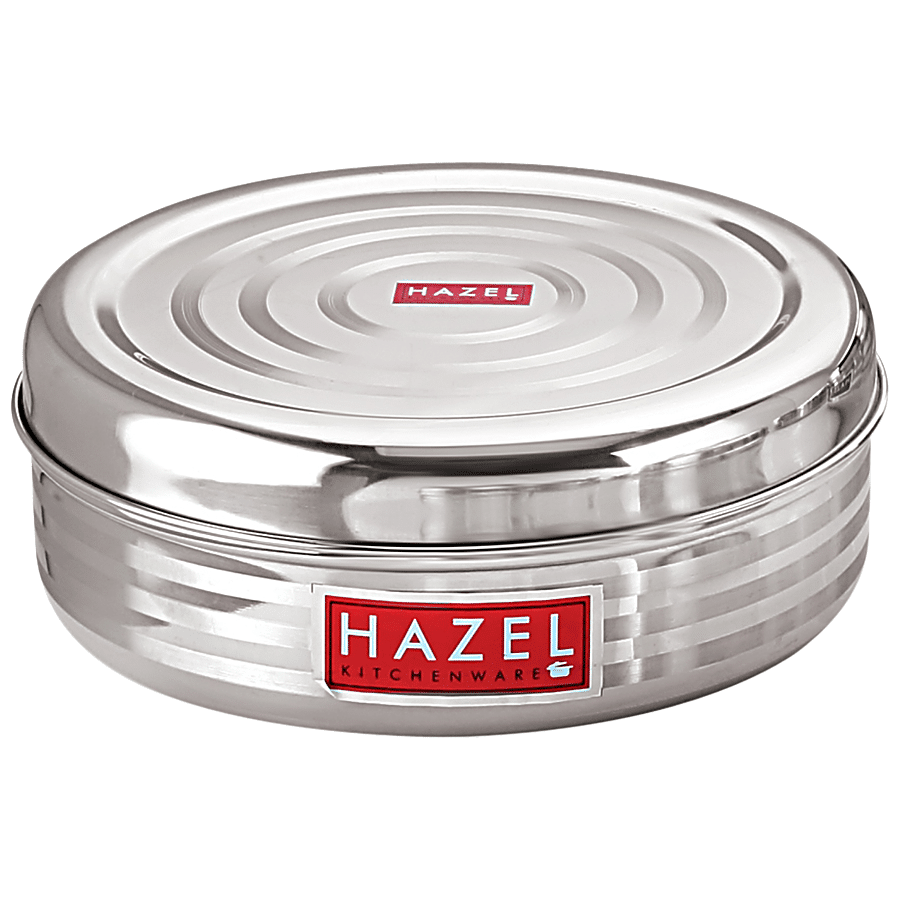 HAZEL Stainless Steel SR Puri Dabba Food Container S9 - Food Grade