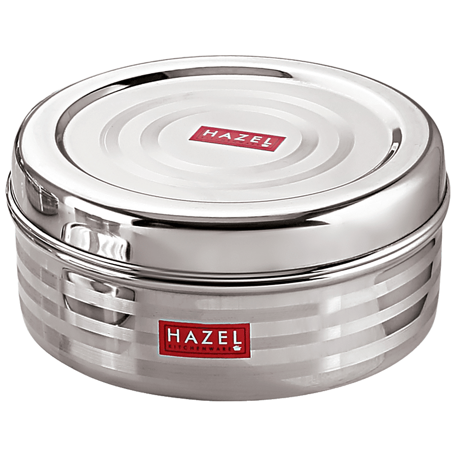 HAZEL Stainless Steel SR Puri Dabba Snacks Container S7 - Food Grade