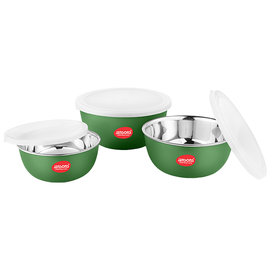 Jensons Flora Microwave Bowl Set - Green