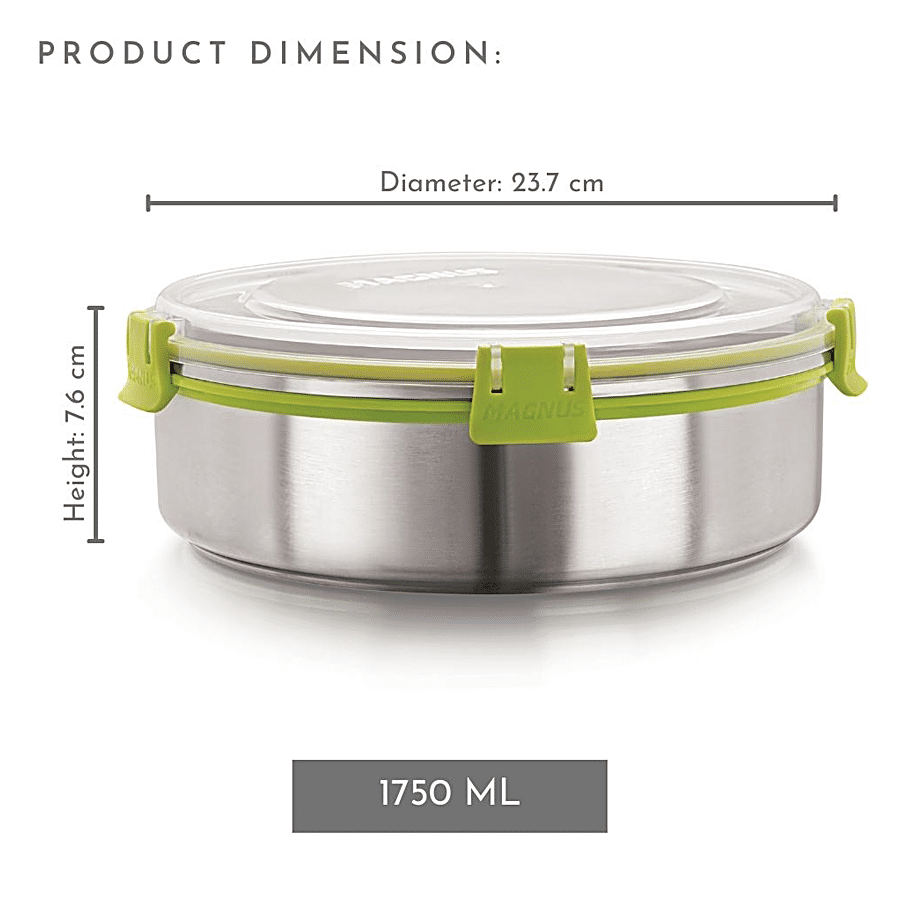 Magnus Klip Lock Stainless Steel Container No. 6 - Stackable