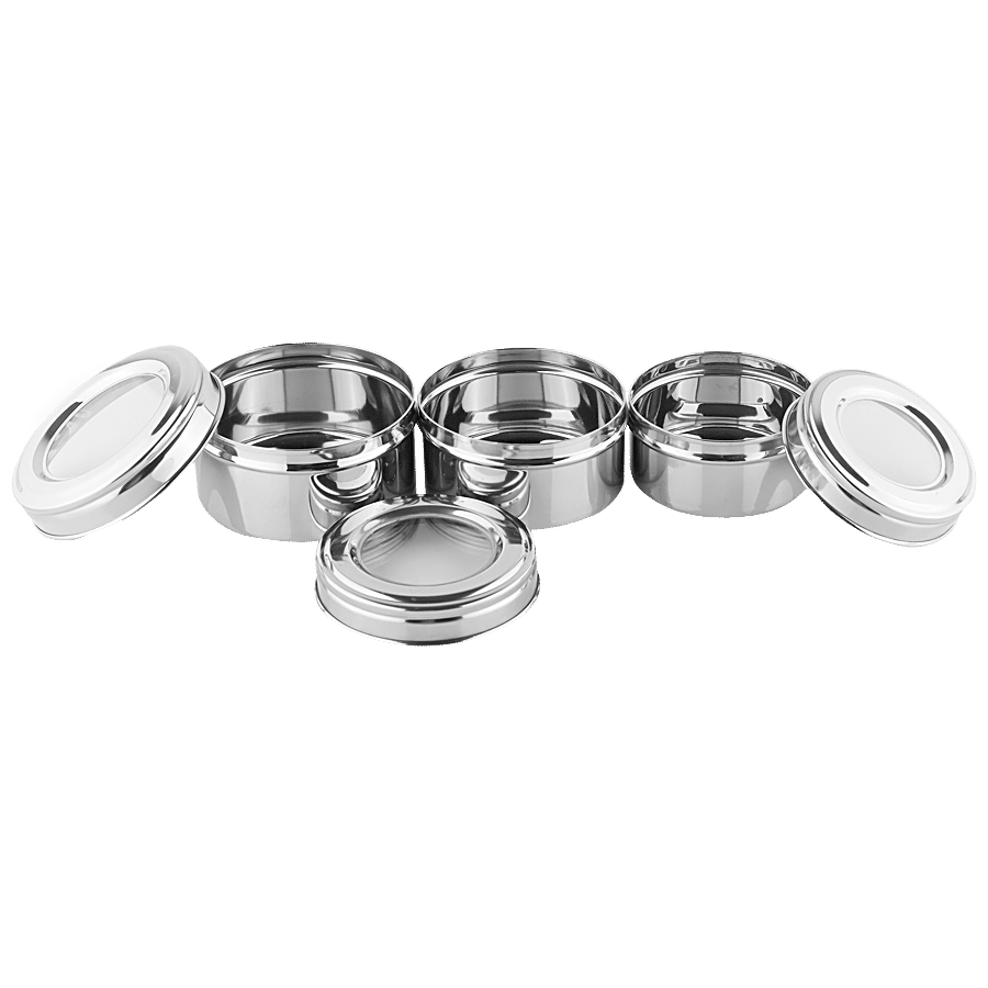 Omega Stainless Steel Dabba Set - Plain