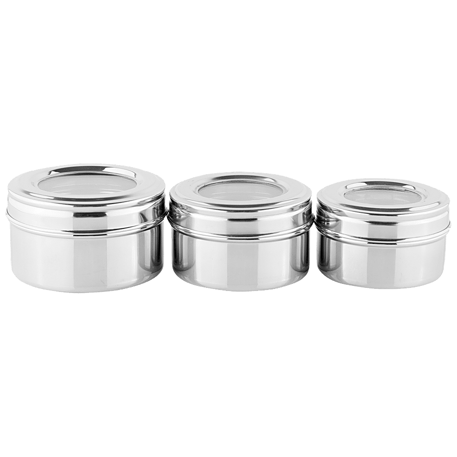 Omega Stainless Steel Dabba Set - Plain