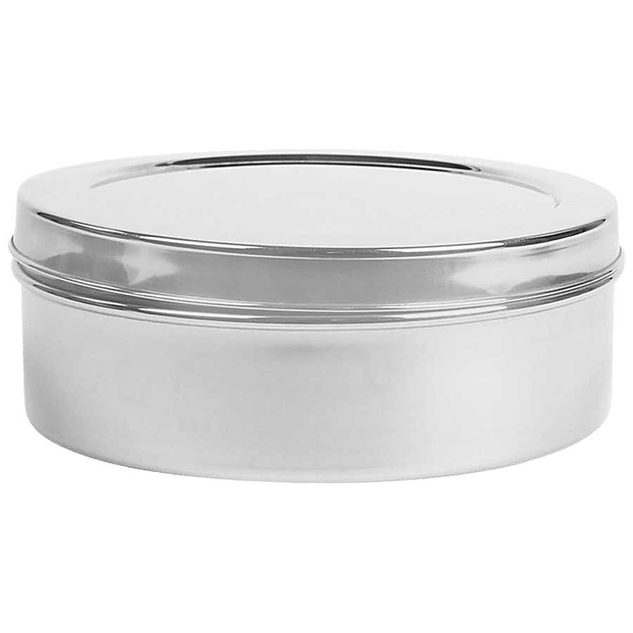 Omega Stainless Steel Plain Masala Dabba/Spice Box - 12'