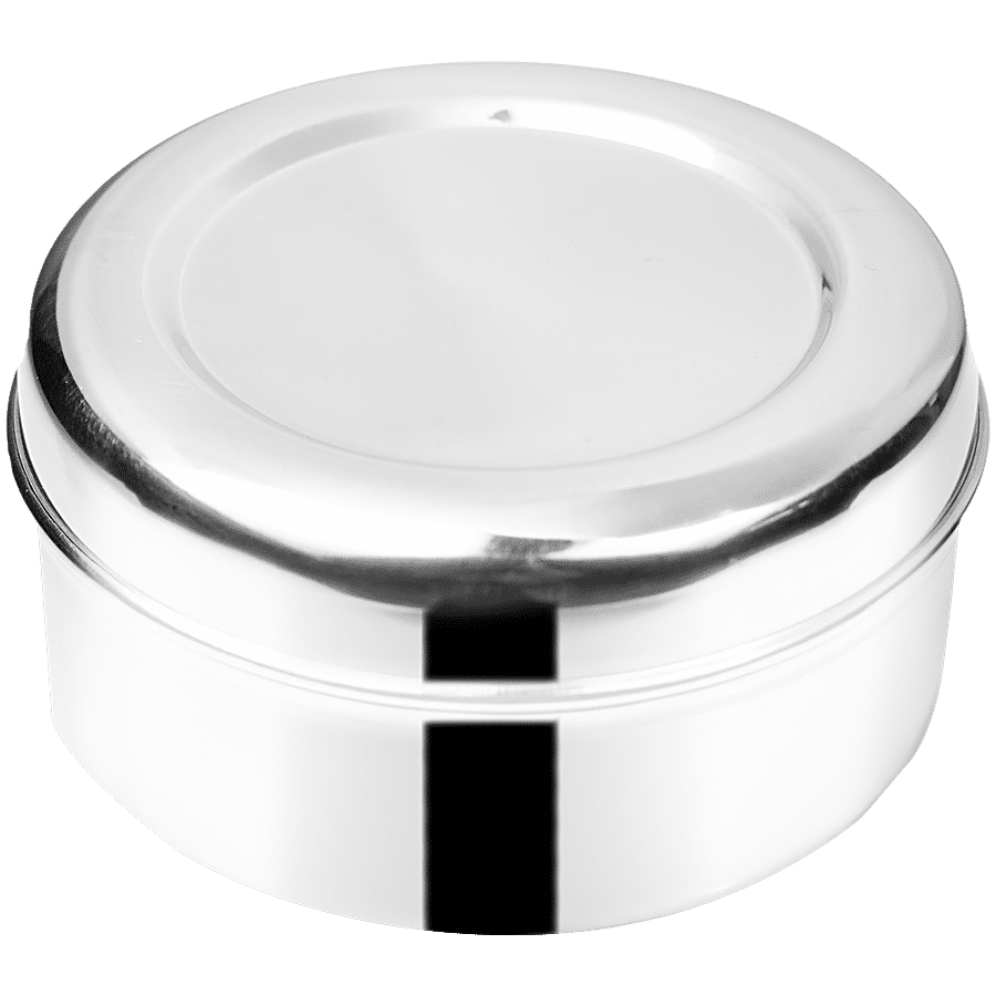 Omega Stainless Steel Round Puri Dabba/Container - No.6