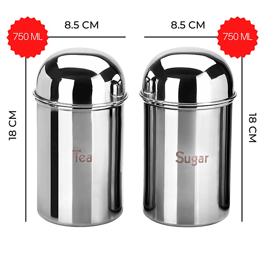 Pdd Falcon Stainless Steel Dome Canister - Silver