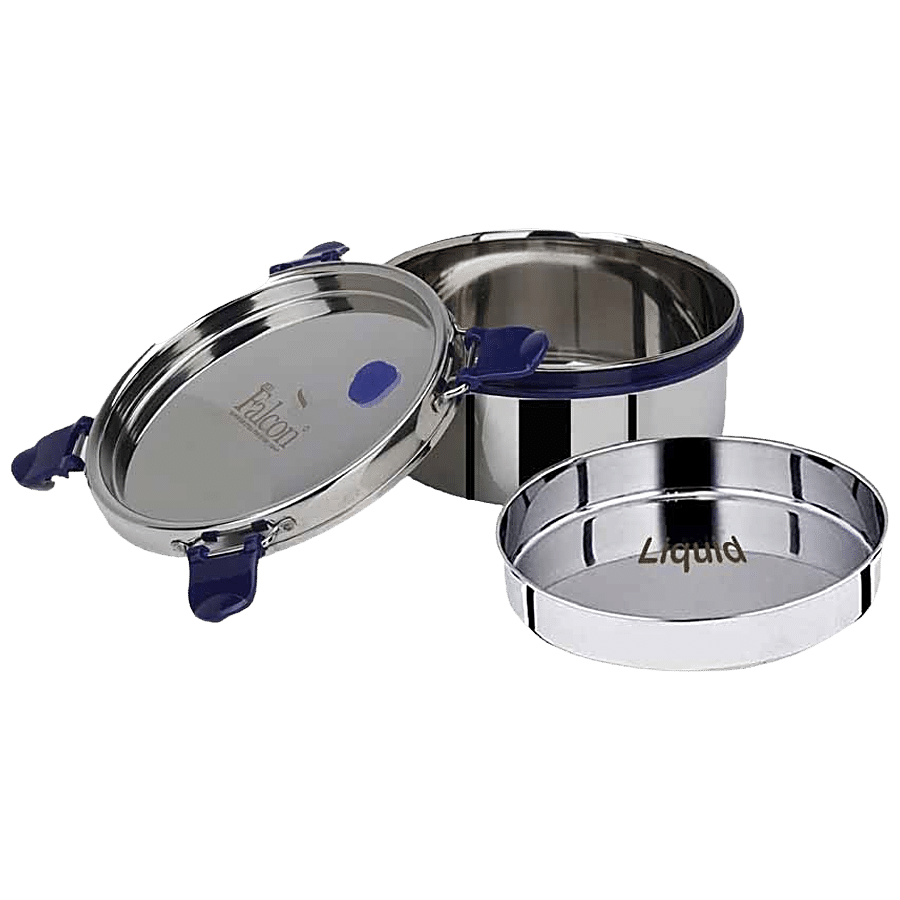 Pdd Falcon Stainless Steel Eco Nxt Duo Tiffin Box - With Plate