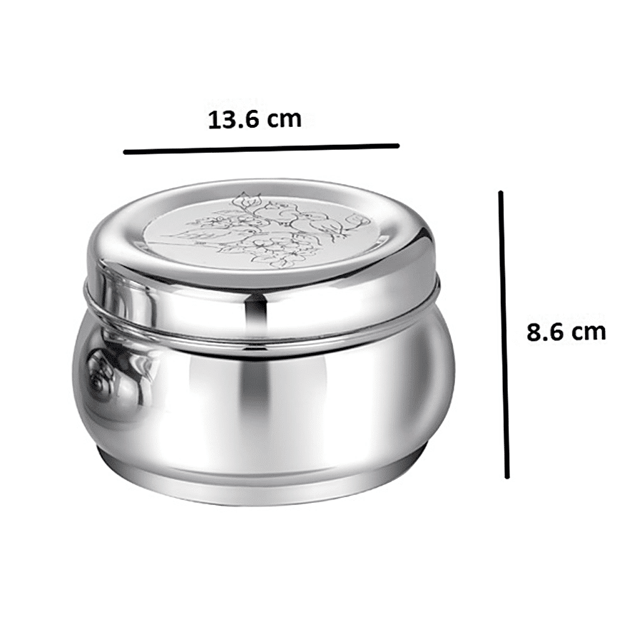 PddFalcon Belly Flat Stainless Steel Container