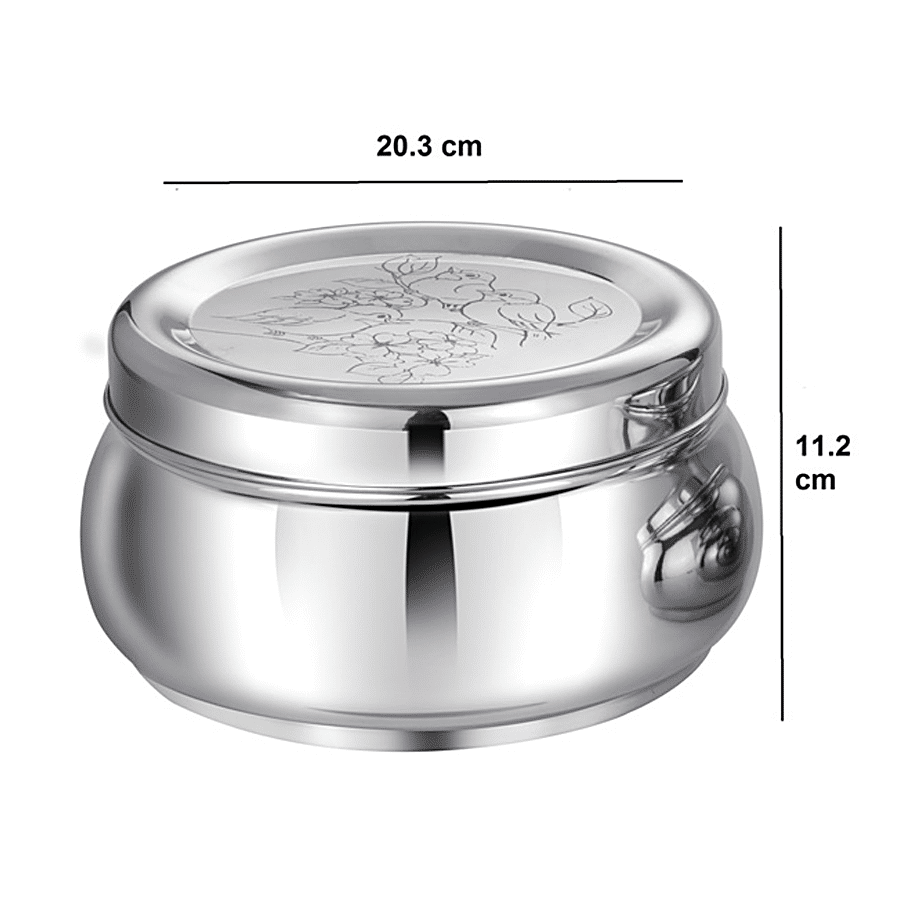 PddFalcon Belly Flat Stainless Steel Container