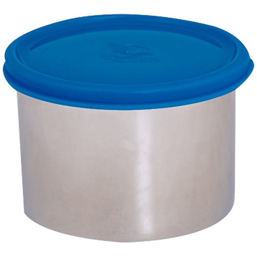 PddFalcon Stainless Steel Dura Airtight Container - Blue Lid