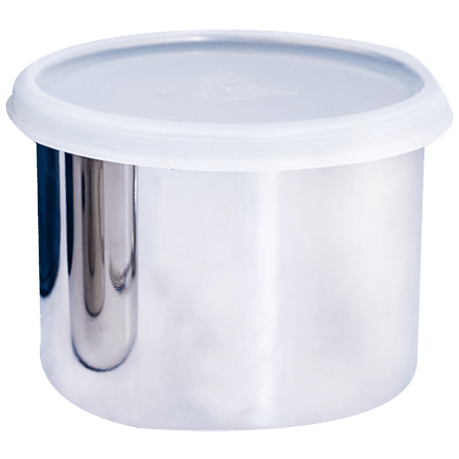 PddFalcon Stainless Steel Dura Airtight Container - White Lid