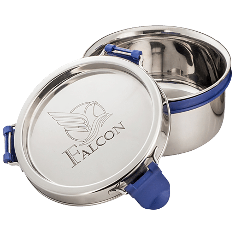 PddFalcon Stainless Steel Eco Airtight Container - Blue Lid