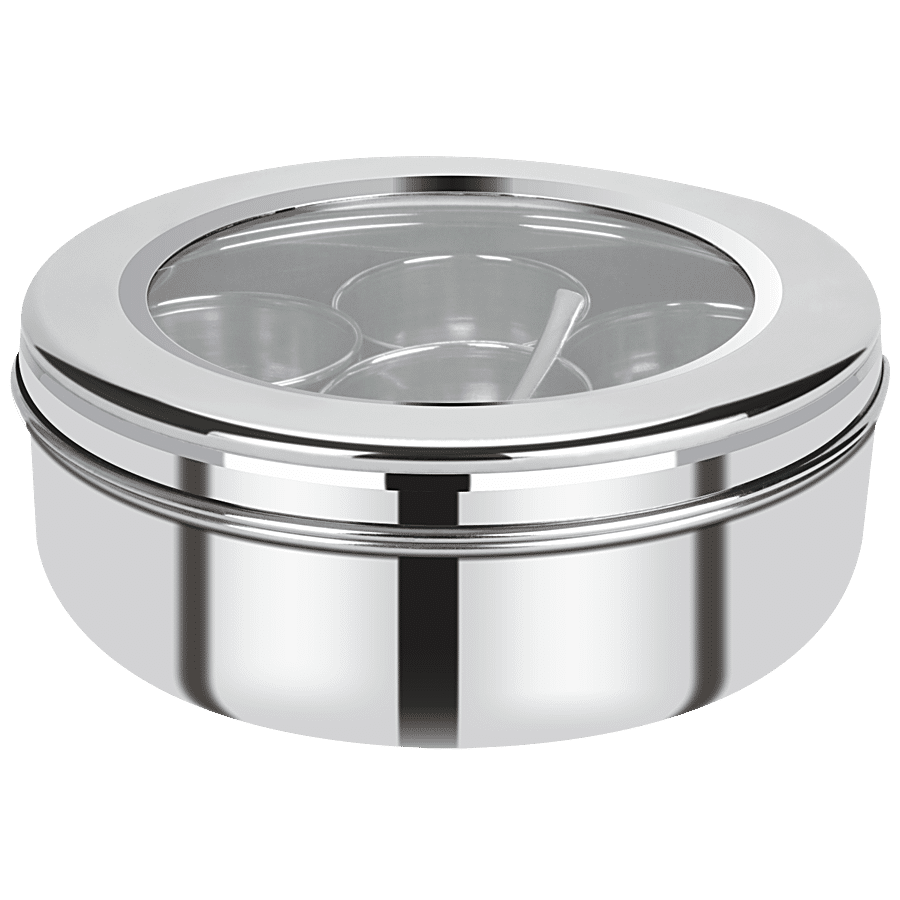 Renberg Stainless Steel Masala Dabba/Spice Box - With Lid