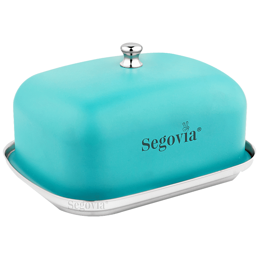 Segovia Stainless Steel Butter & Cheese Dish With Lid - Rustproof