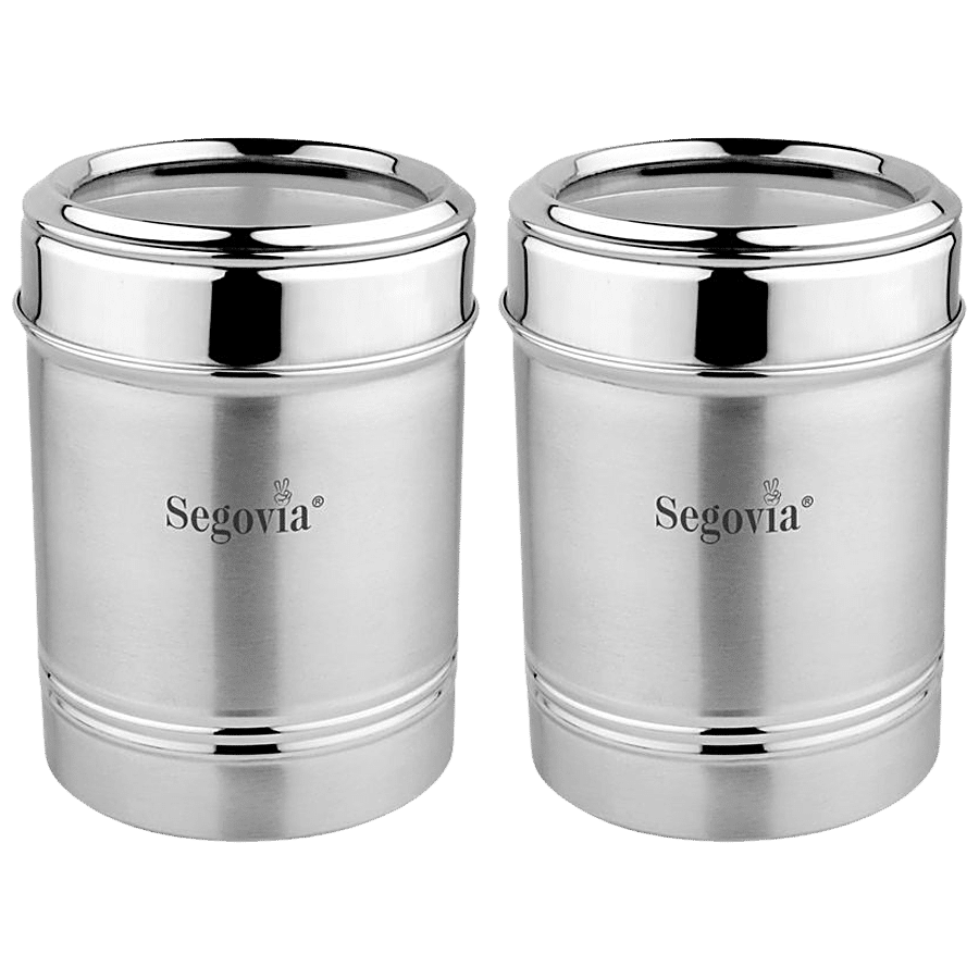 Segovia Stainless Steel Canister/Container - See Through Lid