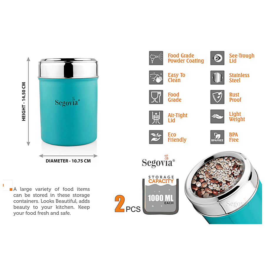 Segovia Stainless Steel Canister/Container - See Through Lid