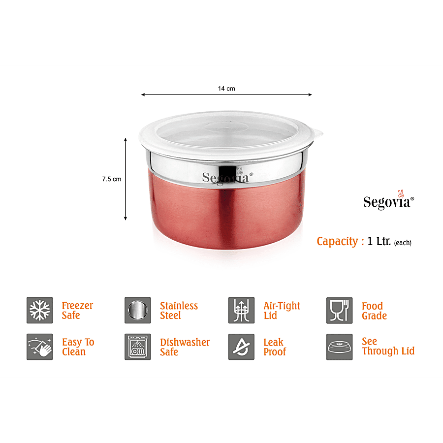 Segovia Stainless Steel Canister/Container - With Lid