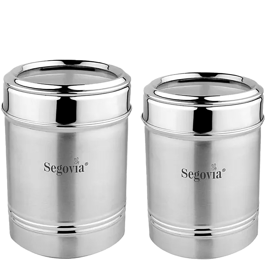 Segovia Stainless Steel Kitchen Canister/Storage Container With Lid - Rustproof