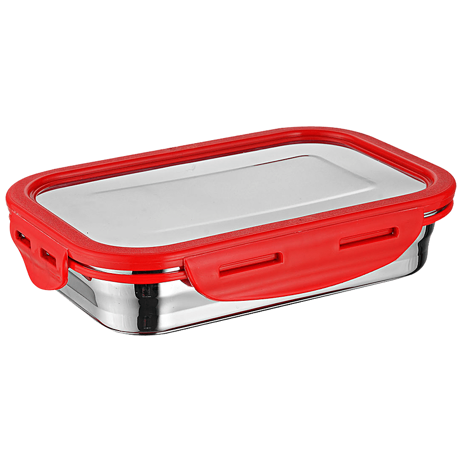 Signoraware Lock N Store Steel Container With Lid - High Quality