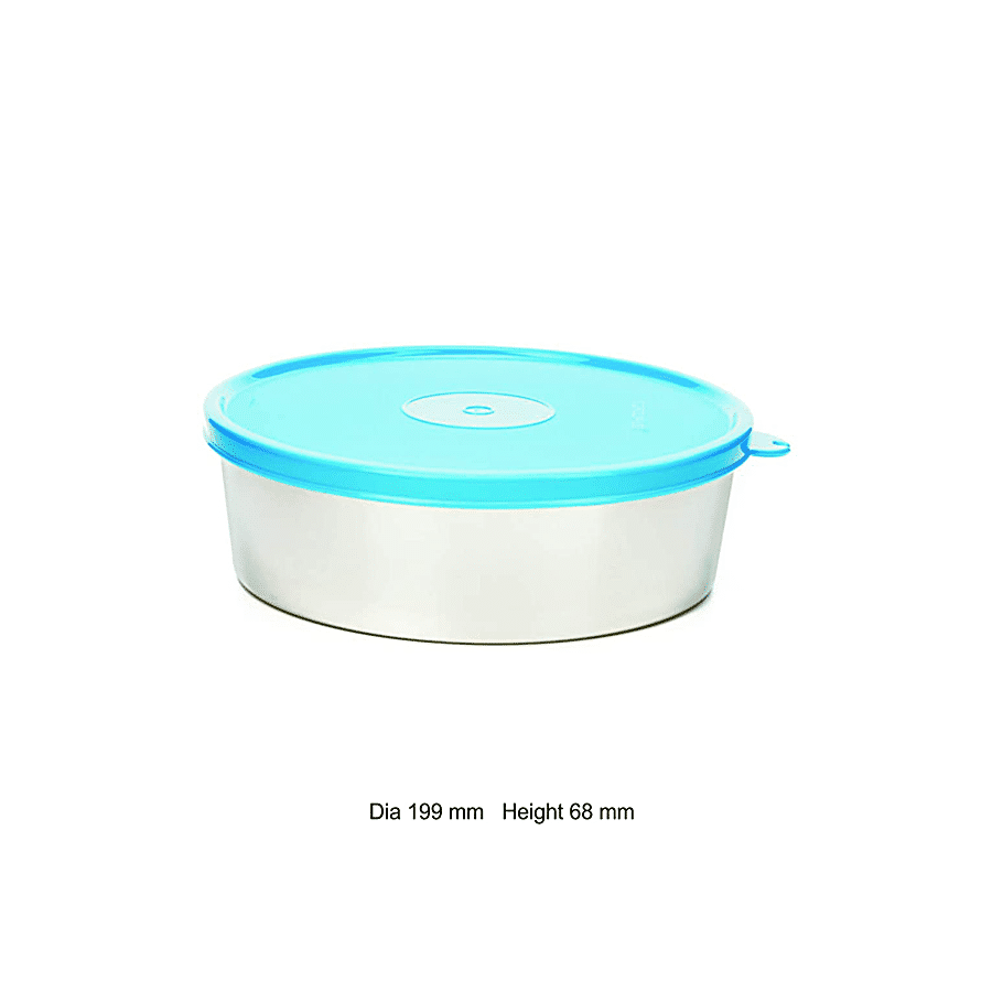 Signoraware Papad & Chapati Steel Lunch/Storage Box - High Quality Material