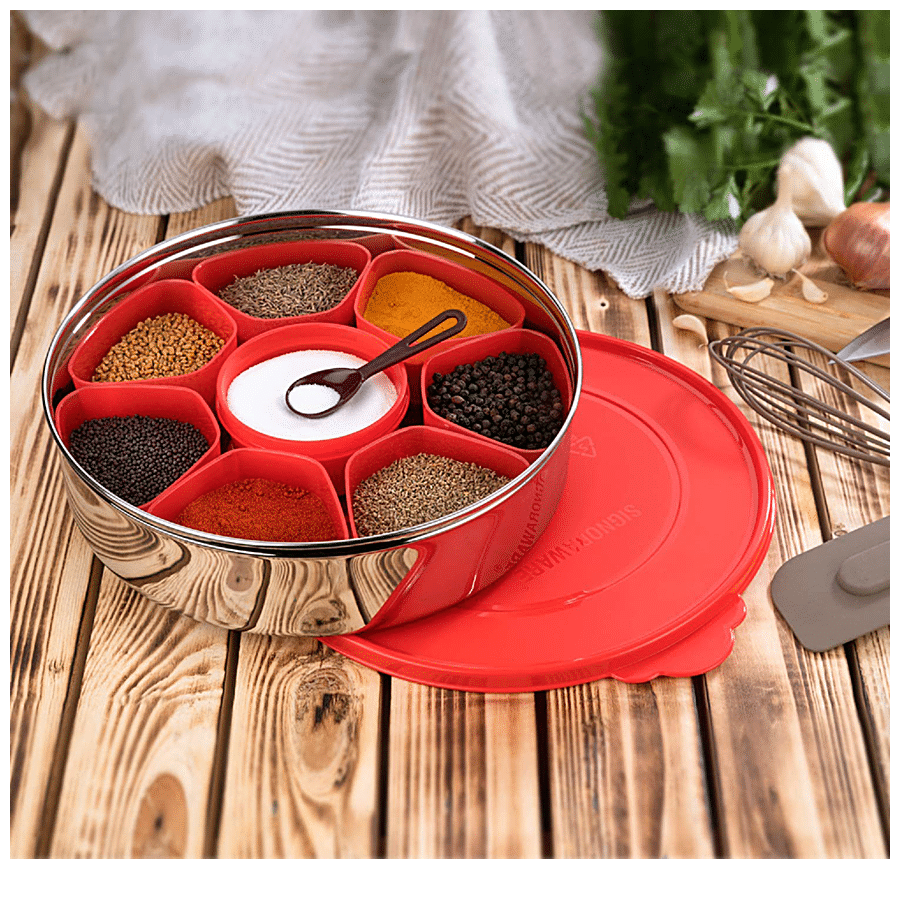 Signoraware Spice Magic Masala Stainless Steel Box Set - High Quality