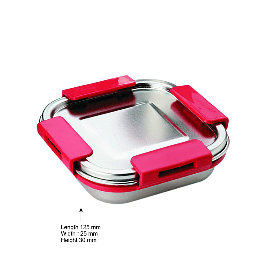 Signoraware SquareX Steel Lunch Box With Lid - High Quality