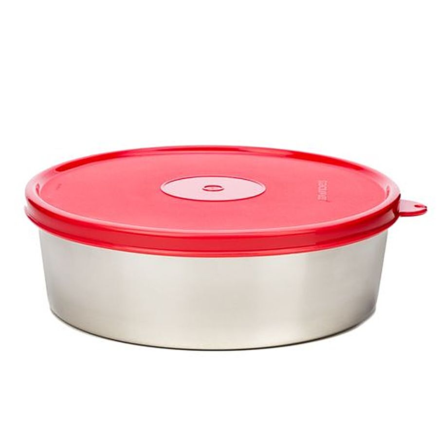 Signoraware Storage Khakhra/Papad Lunch Container - Stainless Steel