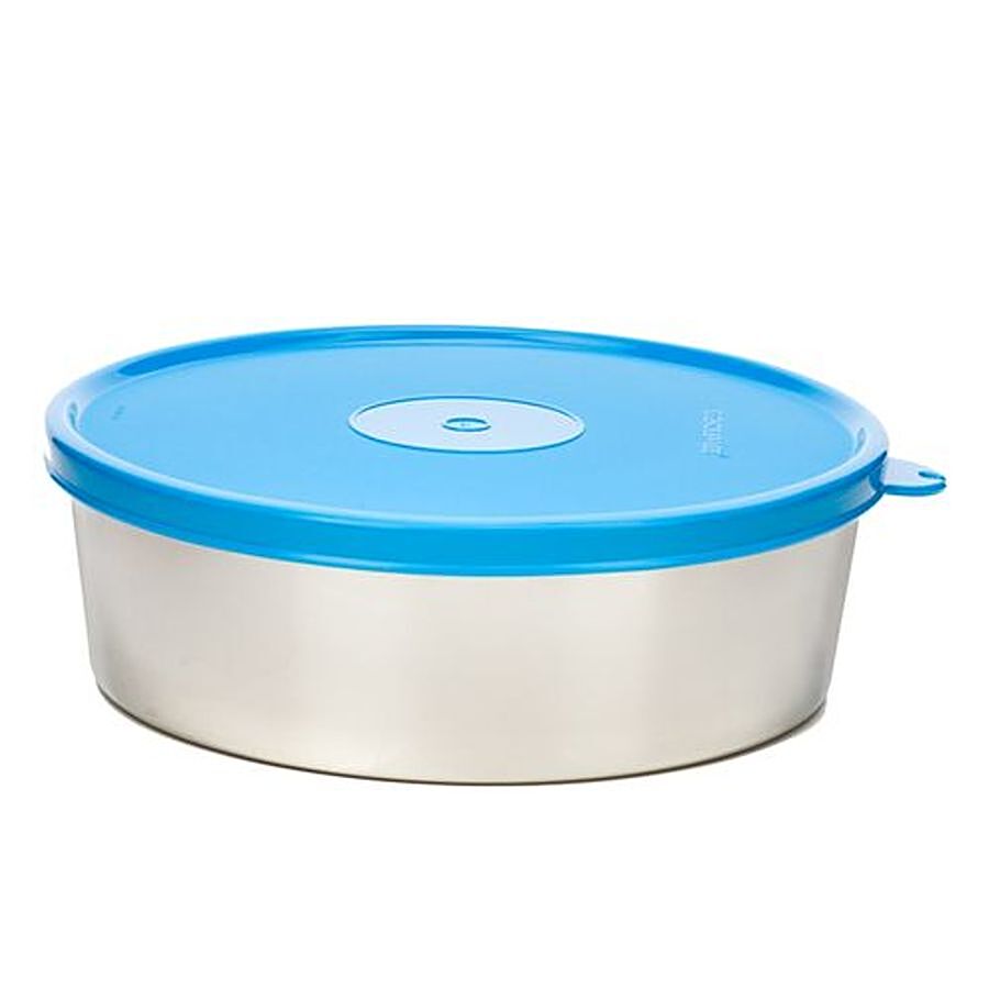 Signoraware Storage Khakhra/Papad Lunch Container - Stainless Steel